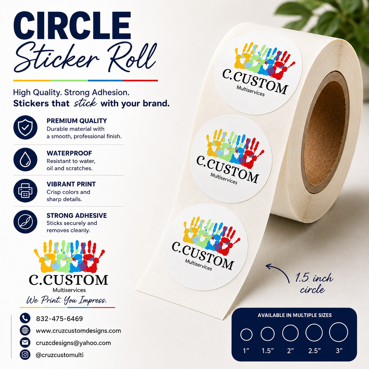 Custom Circle Sticker Rolls